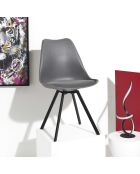 Set di 4 sedie con cuscino Atom grigio - 52x82x47 cm