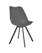 Set di 4 sedie con cuscino Atom grigio - 52x82x47 cm