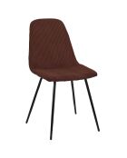 Set di 4 sedie Scott in terracotta a costine - 54x85x45 cm