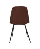 Set di 4 sedie Scott in terracotta a costine - 54x85x45 cm