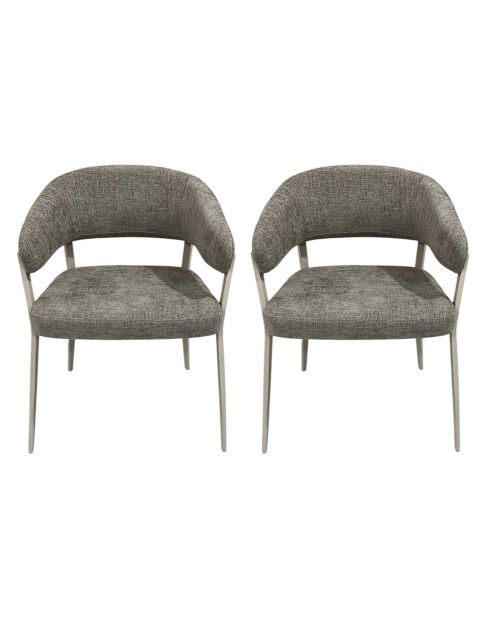 Set aus 2 Sesseln Emilia, 55 x 78 x 55 cm, taupe
