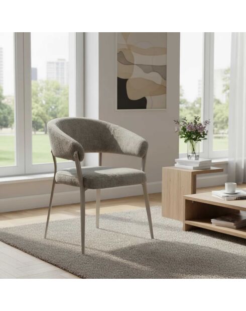 Set aus 2 Sesseln Emilia, 55 x 78 x 55 cm, taupe