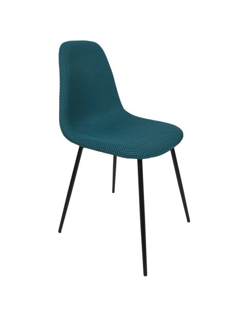 Set von 4 blauen Atome-Stühlen - 44x86x54 cm