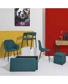 Set di 4 sedie Atome blu - 44x86x54 cm