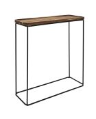 Console Acacia marron et noire - 80x82x30 cm