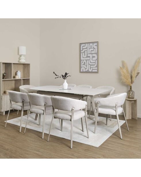 Verlängerbarer Keramiktisch Pietra - 180x75x90 cm