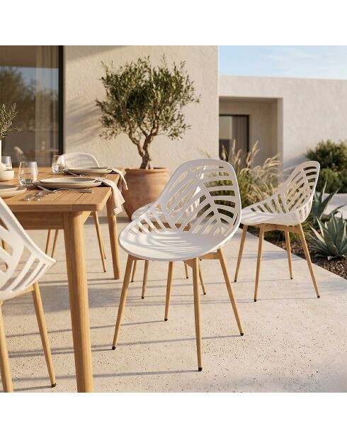 Set di 4 sedie Alameda bianche - 52,3x83,4x53,3 cm