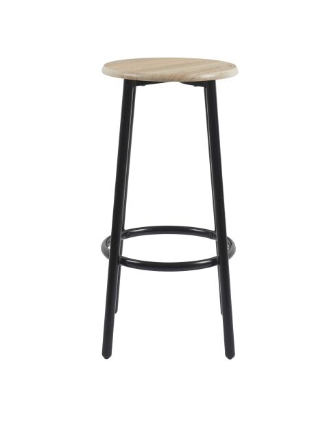 Mesa y 2 taburetes Loka marrón y negro - 60x86x60 cm
