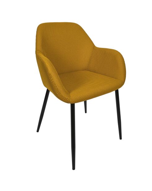 Set von 2 gelben Atome-Sesseln - 59x85x55,7 cm