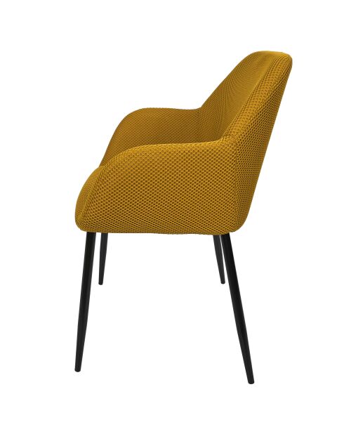 Set von 2 gelben Atome-Sesseln - 59x85x55,7 cm