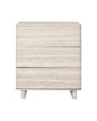 Commode à 3 tiroirs Pietra blanche et beige - 70x79x40 cm