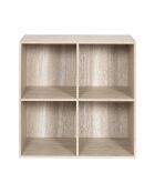 Contenitore modulare Pietra con 4 scomparti bianchi e beige - 66,6x65,6x31,8 cm