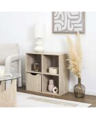 Contenitore modulare Pietra con 4 scomparti bianchi e beige - 66,6x65,6x31,8 cm