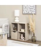 Contenitore modulare Pietra con 4 scomparti bianchi e beige - 66,6x65,6x31,8 cm