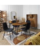 Set di 4 sedie Mateo nere - 45x88x52 cm
