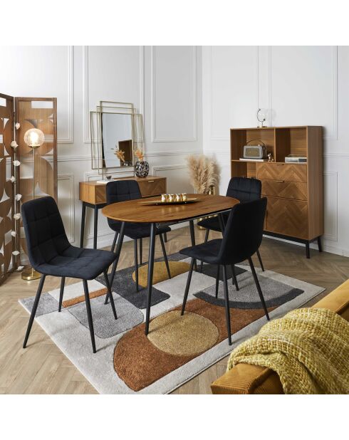 Set von 4 schwarzen Mateo-Stühlen - 45x88x52 cm
