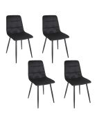 Set di 4 sedie Mateo nere - 45x88x52 cm