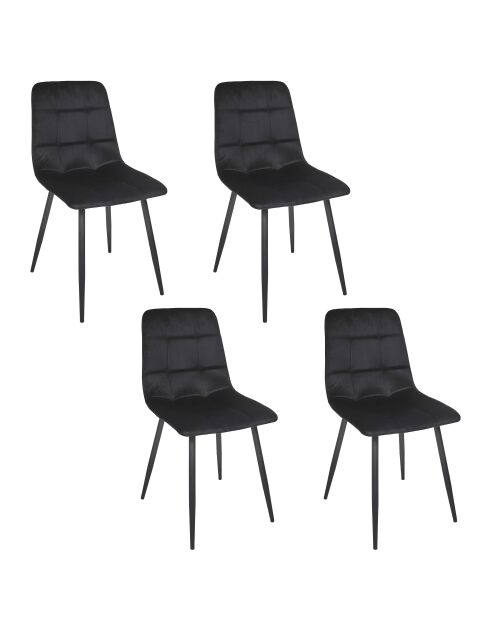 Set von 4 schwarzen Mateo-Stühlen - 45x88x52 cm