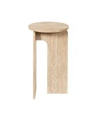 Table d’appoint Pietra blanche et beige - 30x50x30 cm