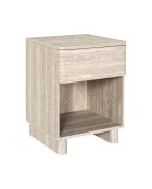 Pietra Nachttisch weiß und beige - 40x56x36,5 cm