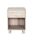 Pietra Nachttisch weiß und beige - 40x56x36,5 cm