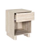 Pietra Nachttisch weiß und beige - 40x56x36,5 cm