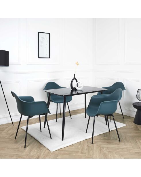 Set von 4 blauen Gustav-Sesseln - 62x85x59 cm