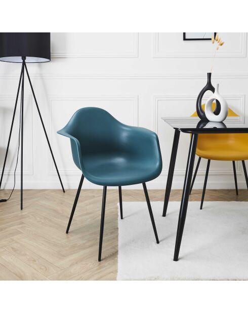 Set von 4 blauen Gustav-Sesseln - 62x85x59 cm