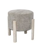 Lot de 2 tabourets Emilia taupe - 35x35x35 cm