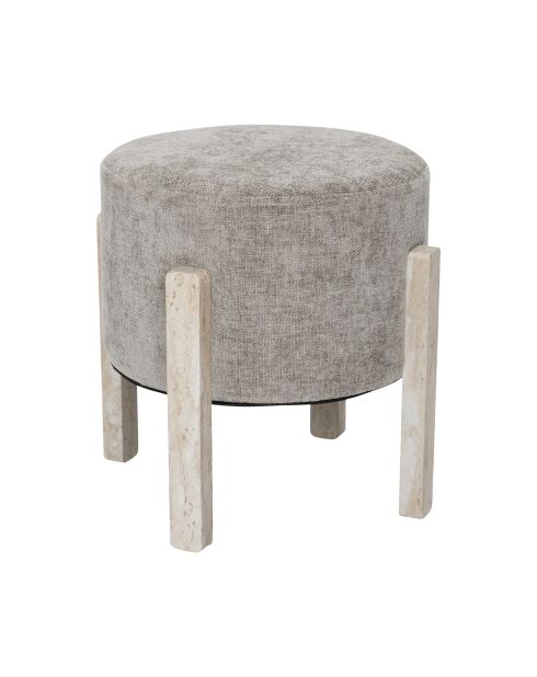 Lot de 2 tabourets Emilia taupe - 35x35x35 cm