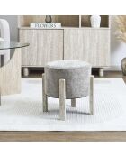Lot de 2 tabourets Emilia taupe - 35x35x35 cm