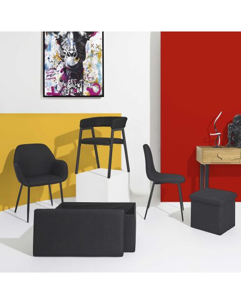 Set von 4 schwarzen Atome-Stühlen - 44x86x54 cm