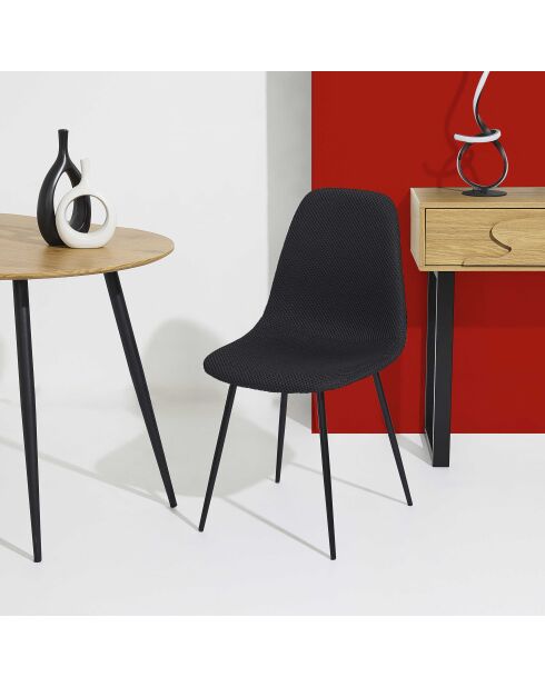 Set von 4 schwarzen Atome-Stühlen - 44x86x54 cm