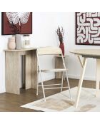Lot de 4 chaises pliante Terra Nova blanches et beige - 44x78x45 cm