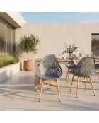 Set di 4 sedie Lucena grigie - 52,3x83,4x53,3 cm