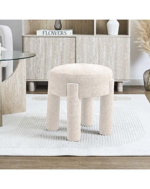 Tabouret Emilia beige - 40x39,5x40 cm