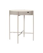 Mesa de almacenamiento Terra Nova blanca y beige - 39x48x39 cm