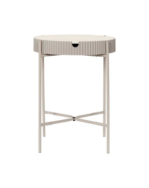 Mesa de almacenamiento Terra Nova blanca y beige - 39x48x39 cm