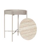Mesa de almacenamiento Terra Nova blanca y beige - 39x48x39 cm
