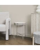 Mesa de almacenamiento Terra Nova blanca y beige - 39x48x39 cm