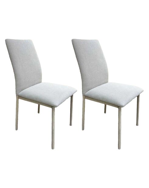 Set aus 2 beigen Emilia Stühlen - 52x91x43 cm
