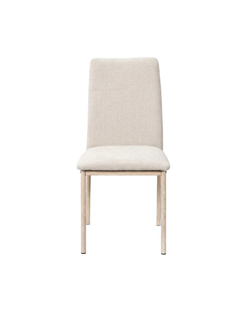 Set aus 2 beigen Emilia Stühlen - 52x91x43 cm