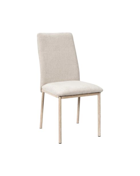 Set aus 2 beigen Emilia Stühlen - 52x91x43 cm
