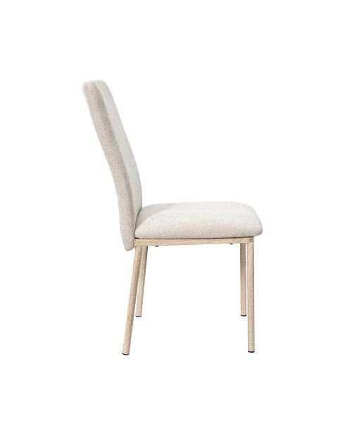 Set aus 2 beigen Emilia Stühlen - 52x91x43 cm