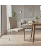 Lot de 2 chaises Emilia beiges - 52x91x43 cm