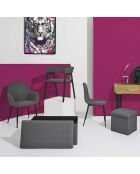 Set di 4 sedie Atome grigie - 44x86x54 cm
