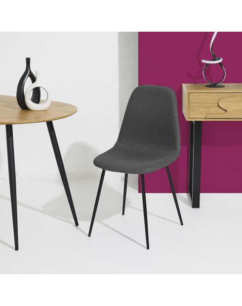 Set von 4 grauen Atome-Stühlen - 44x86x54 cm