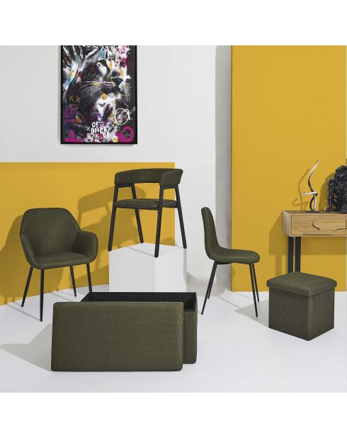 Set di 4 sedie Atome kaki - 44x86x54 cm