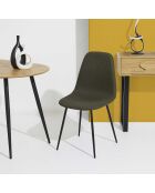 Set di 4 sedie Atome kaki - 44x86x54 cm