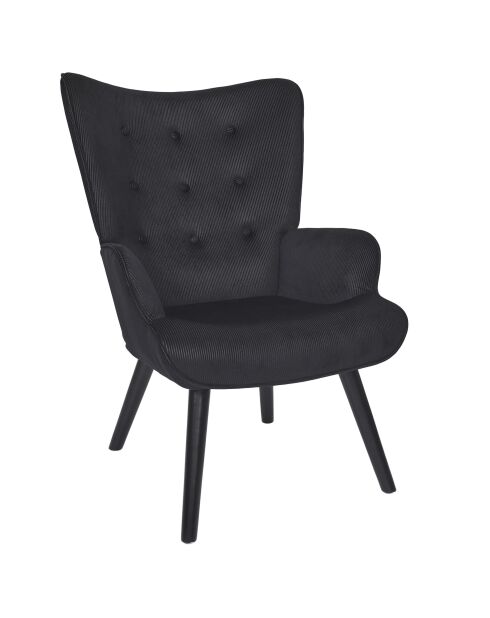 Giulia schwarzer Loungesessel - 68x96x75 cm
